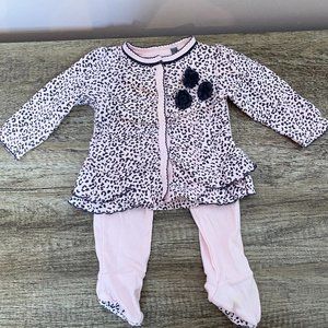 Petit Lem Signature Footie Leggings Outfit Sz 9M